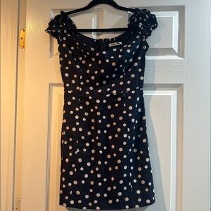 Abercrombie &Fitch Navy Polka Dot Dress S NWT